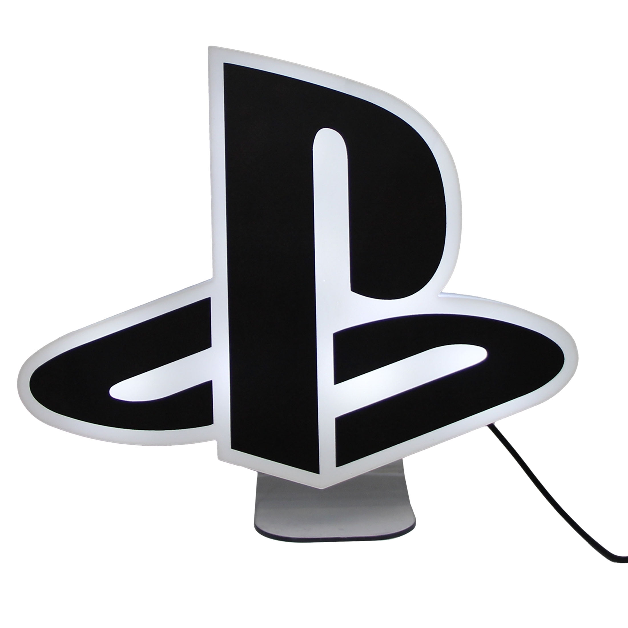 PlayStation, 9" Desktop or Wall Mount Logo Light, Features 2 Lighting Modes, Includes Stand and USB Cable