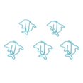 thumbnail image 4 of 100Pcs Cute Paper Clips Blue Dolphin Style Exquisite Color Strong Clamp Force Kids Paper Clips for Office School Home, 4 of 5