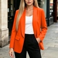 thumbnail image 5 of Purcolt Blazer for Women Lightweight Casual Boyfriend Notched Lapel Open Front Long Sleeve Jackets Suit Comfort Stretchy Slim Fit Business Work Office Outerwear, 5 of 7