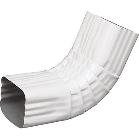 33064 Gutter Front Elbow, Style A, 75 Degree, White Galvanized Steel, 2 x 3-In. - Quantity 30