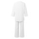 thumbnail image 4 of Conjunto informal de dos piezas para mujer: camisa de manga larga y pantalones de cintura alta - Camisa de color liso con botones, pantalones holgados con bolsillos, tallas S-XXL para todas las oca, 4 of 5