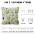 thumbnail image 5 of Patifu Daisies Flower Outdoor Waterproof Throw Pillow Covers Summer Vintage Pillowcase Square Cushion Case, Farmhouse Garden Decorative Pillows for Couch Beach Patio 12x12in, 5 of 5