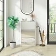 thumbnail image 2 of Prime Garden Mirror Shoe Cabinet, Mirrored Shoe Rack with 3 Tier for Entryway,White, 2 of 9