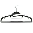 thumbnail image 3 of Simplify 8 Pack S-Shape Non Slip Plastic Shirt Hanger with Tie Bar in Black, 3 of 8