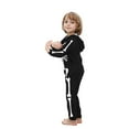 thumbnail image 4 of Pitauce Matching Family Pajamas Sets Skeleton Printed One-Piece Jumpsuit Halloween Hooded Zipper Onesie Loungewear with Pockets, 4 of 4
