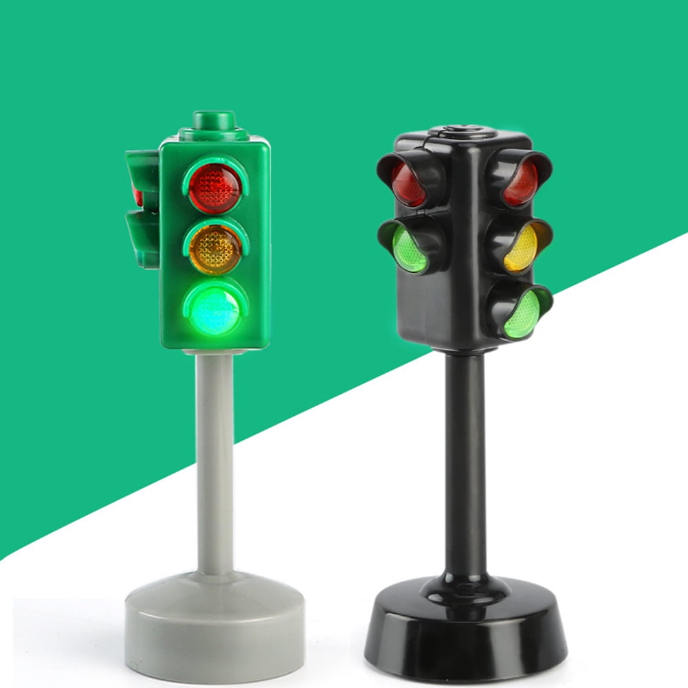 Mini Traffic Light Model Warning Lamp with Music LED Educational Toy for Kids 