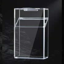 Cigarette Case under $5! kkbbma Acrylic Transparent Cigarette Case, Portable Cigarette Lipsticks Lighters Display Box for Men Women,Home or Office Household Items Packing Box