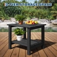 thumbnail image 5 of EastVita Outdoor Side Table 18 X 15 Inch Hdpe 2-Tier Patio Side Tables For Outside For Patio Pool Deck Indoor Backyard Black, 5 of 6
