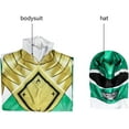 thumbnail image 5 of Guvpev Mighty Morphin Power Rangers Costume, Tommy Oliver Dress Up Costume, Halloween Superhero Cosplay Costume, 3D Spandex Bodysuit Jumpsuit Deluxe Zentai Onesie Outfit for Halloween Party Cosplay, 5 of 6