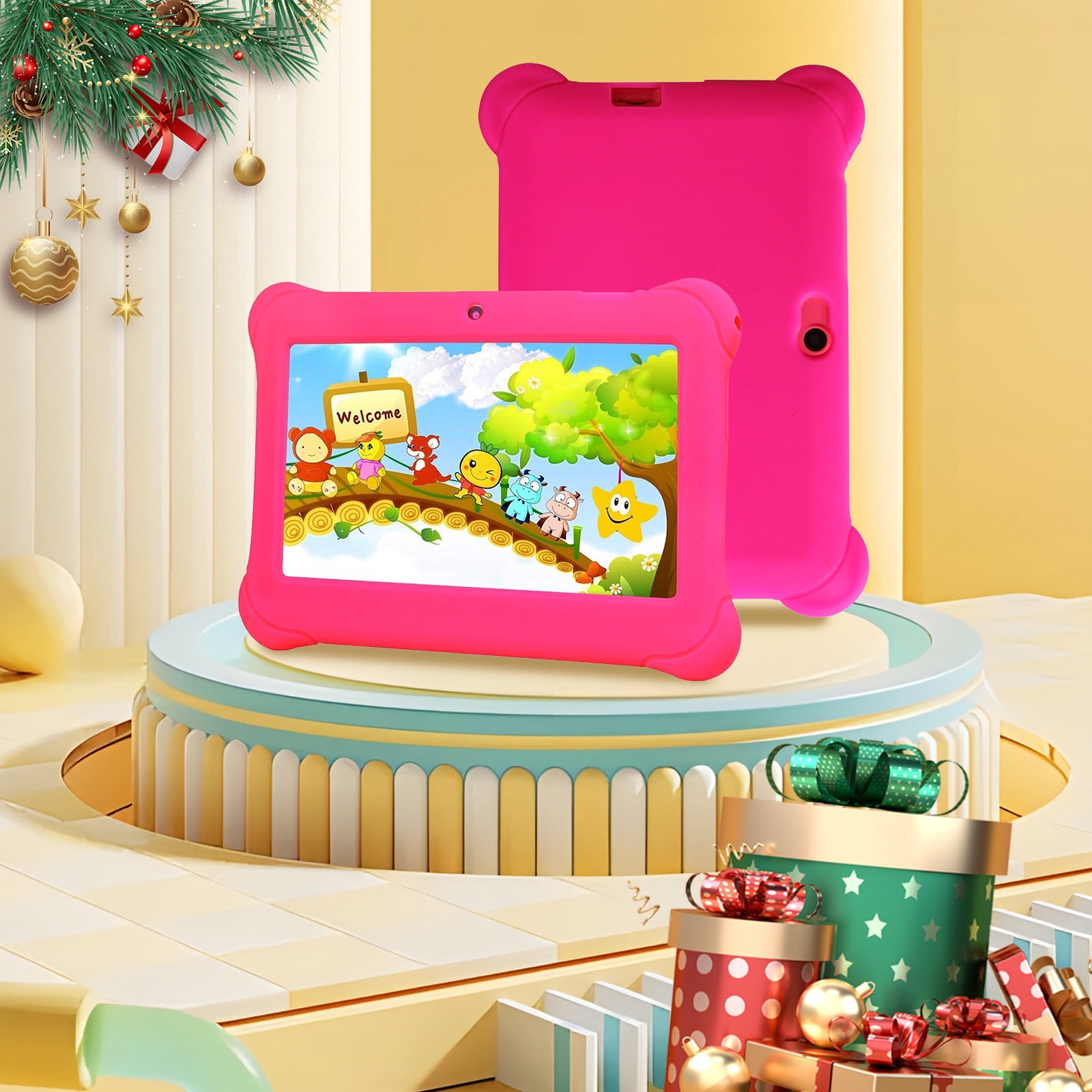 JikouIivo 7-inch Children's Tablet Computer Android Tablets Children's Early Education Learning Machine Parent-child Gift Machine Christmas Gift Built-in Dual Cameras