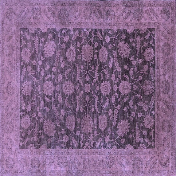Ahgly Company Indoor Square Oriental Blue Industrial Area Rugs, 5' Square