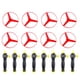 thumbnail image 2 of 8 piezas de juguetes de disco volador para niños, disco volador, juguete para tirar de la cuerda, platillos voladores, 2 of 7