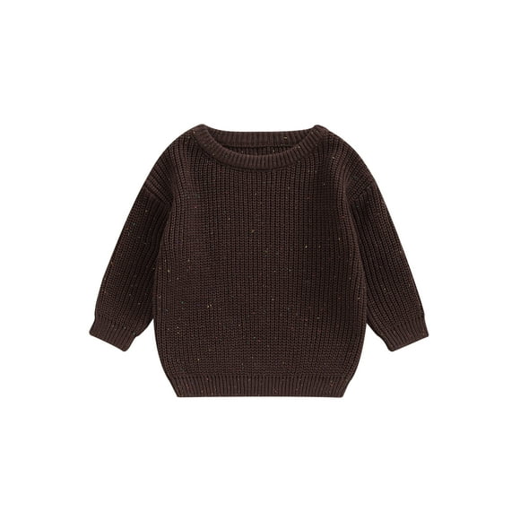 Suéteres sueltos para bebés y niños, lindo jersey de punto de confeti de manga larga para niños y niñas pequeños