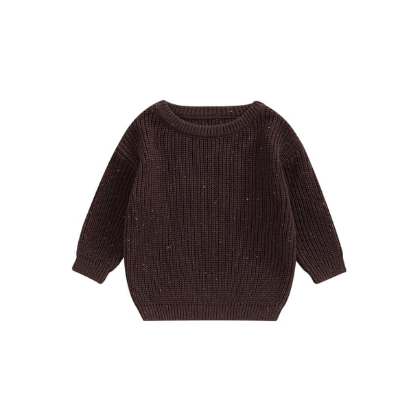 Suéteres sueltos para bebés y niños, lindo jersey de punto de confeti de manga larga para niños y niñas pequeños
