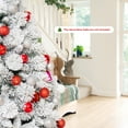 thumbnail image 5 of Gymax 5 FT Artificial Hinged Christmas Snow-Flocked Tree w/ Metal Stand, 5 of 10
