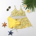 thumbnail image 3 of Girl's 3 Piece Kid Swimsuits Printed Bikini Bathing Suit Swimwear with Cover Up Beach Skirt, Padded, 3 of 8