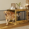 thumbnail image 3 of FA Dog Crate Furniture, Wooden Side End Table, Indoor Dog Kennel up to 176 lb, Heavy-Duty Pet House, Decorative Pet House, Rustic Brown, 3 of 8
