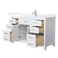 thumbnail image 2 of Beckett 54" White Single Vanity & White Quartz Top (1-Hole) & Nickel Trim, 2 of 5