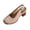 Khaki, variant on DIVVce Suede Slingback Block Heels For Women Closed Toe Adjustable Buckle Comfort Casual Footwear