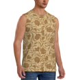 thumbnail image 2 of Balery Brown Flowers Camisetas sin mangas para hombre, absorbe la humedad y protege contra el mal olor.-Small, 2 of 7