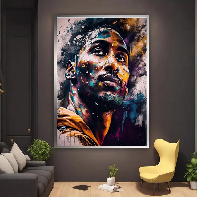 Carteles de estrellas de baloncesto, pintura sin marco de Kobe y James, decoraciones de pared de fondo para sala de estar, decoración del hogar, regalo de recuerdo
