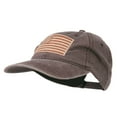 thumbnail image 2 of Tan American Flag Embroidered Washed Cap - Brown OSFM, 2 of 5