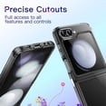 thumbnail image 4 of JETech Case for Samsung Galaxy Z Flip 5 2023, Transparent Protective Phone Cover with Shockproof Bumper and Anti-Scratch Back (Black), 4 of 6