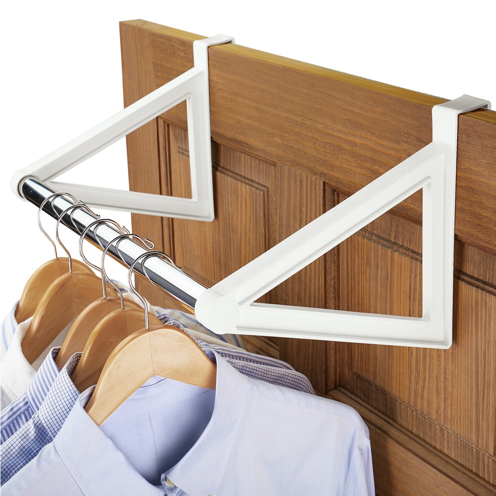 Honey-Can-Do Over-The-Door Collapsible Clothes Hanger Chrome 