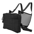 thumbnail image 2 of Bolsa de pecho ajustable de poliéster táctica portátil multifunción, paquete colgante, color negro, 2 of 5