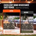 thumbnail image 6 of KFFKFF 15”x15”x7” 0.31” Thick Fire Pit Wind Guard Tempered Glass Flame Shield, 6 of 9