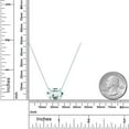 thumbnail image 6 of Gem Stone King 14K White Gold Sky Blue Simulated Aquamarine Pendant Necklace for Women | 5.70 Cttw | Gemstone March Birthstone | Oval 14X10MM | With 18 inch Chain, 6 of 6