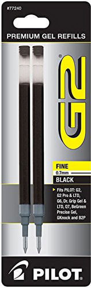 Pilot Dr. Grip Limited Retractable Rolling Ball Gel Pen, Fine Point, Ice Blue Metallic Barrel, Black Ink 3 Pen (36271) with 6 Black Ink Refill
