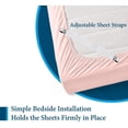 thumbnail image 6 of Sleeper Sofa Bed Sheet Set 4 PC's Sleeper Sofa Sheet Set 100% Pure Egyptian Cotton, 500 Thread Count [Queen Sleeper Sofa Light Pink Solid] Easily Fits Upto 6" inches Deep Pocket., 6 of 6