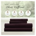thumbnail image 5 of Double-Brushed Microfiber Queen Sheet Set 4 Piece – Oeko-TEX Certified Ultra Soft & Wrinkle-Free - 16" Deep Pocket Sheets - Easy Care Queen Size - Purple, 5 of 9