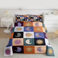 thumbnail image 2 of Homewish Bohemian Sun Moon Bedding Comforter Set, Vintage Tribal Buffalo Plaid Twin Comforter Sets, Hippie Southwestern Reversible Bedding Set, Ultra Soft Bedroom Decor, 2pcs, 2 of 8