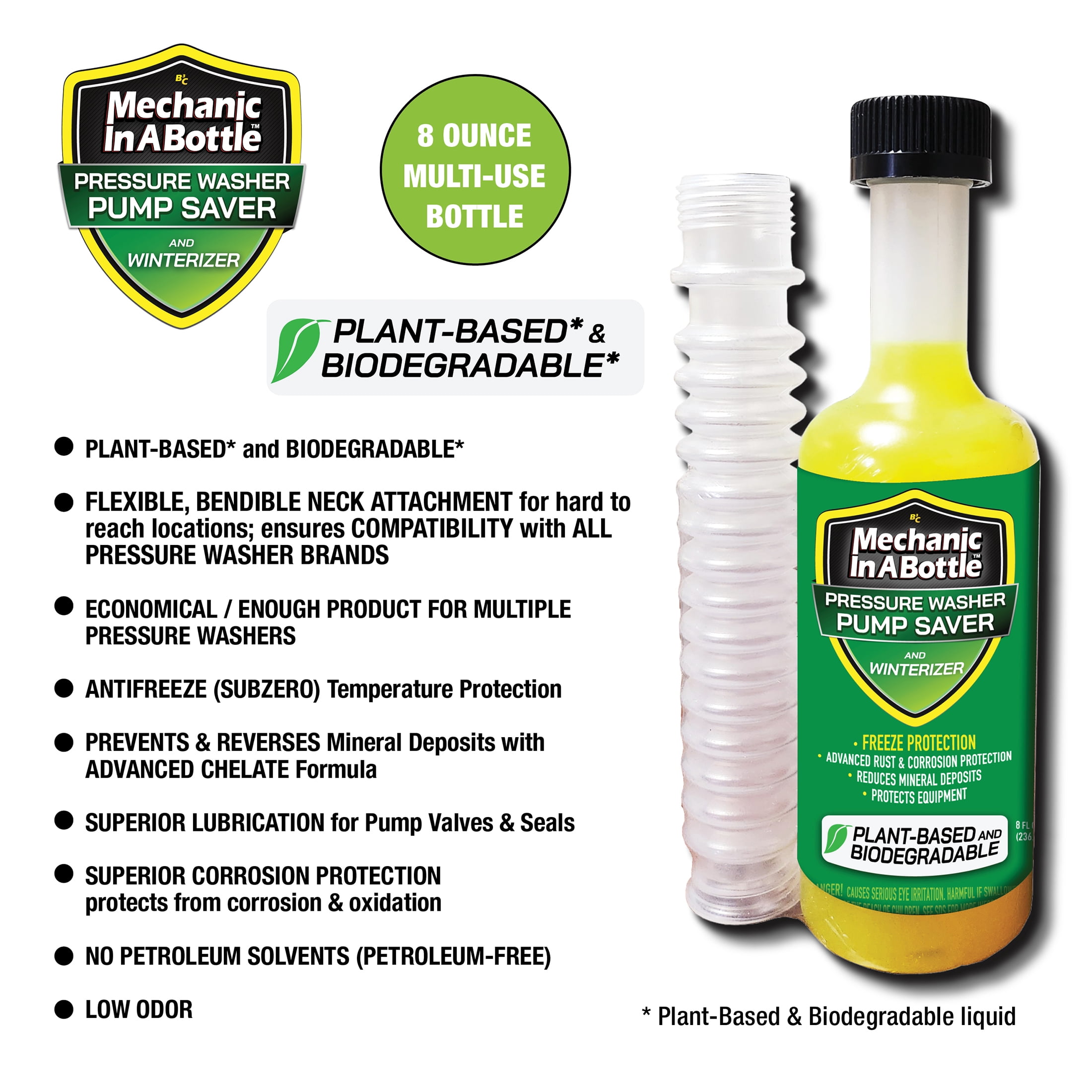 Mechanic In A Bottle Pressure Washer Pump Saver & Winterizer 8 oz.