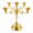 Gold, variant on 5-Arm Silver Candelabra Candle Holder, 10.24-Inch Decorative Taper Candle Stand with Stable Base for Weddings, Dining Tables, Parties and Home Décor