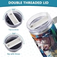 thumbnail image 5 of SKYSONIC Insulated Tumblers with Lids and Straws Handles 40oz Water Bottle Weightlifting 2 Travel Mug Reusable Stainless Steel Thermos Vacuum, 5 of 7