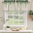 thumbnail image 3 of Country Green Leaves Valances for Windows, Decorative Rod Pocket Window Valance Curtains, Spring Farmhouse Botanical Vines Short Curtain Drapes for Kitchen/Living Room, 2 Panels, 54" W x 18" L, 3 of 8