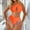 Orange, variant on Swimsuit for Women, Women's Tassel Fashion Two-piece Neck Hanging Bikini