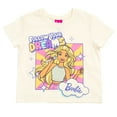 thumbnail image 3 of Barbie T-Shirt and Mesh Shorts Outfit Set Toddler to Big Kid, 3 of 5