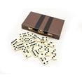 thumbnail image 1 of Varios Domino doble 28 fichas en caja de polipiel, juegos de mesa clásicos para niños y adultos, 1 of 5