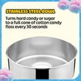 thumbnail image 6 of Great Northern Popcorn Flufftastic 1000W Cotton Candy Cart with Dome, Blue, 6 of 9