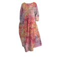 thumbnail image 4 of WTXUE Loose Round Neck Senior Long Sleeve Printed V Neck Dress Relaxed Fit Dresses (Women's) Size XXL, 4 of 4