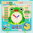 thumbnail image 1 of Asewon Wooden Educational Toy Children School Calendar Clock Weather Learning Board, 1 of 7