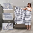 thumbnail image 4 of Grey Oversized Velvet Bath Towels Set 5 Pieces Super Absorbent Fast Drying 27.6 X 55.1 Inches Grey Color, 4 of 6