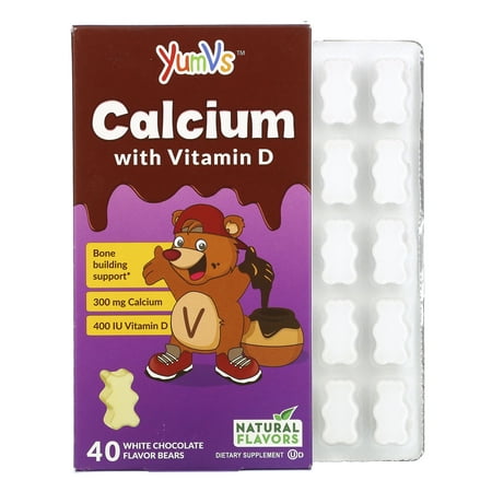 Yum V'S Calcium Plus D White Chocolate - 40 Bears