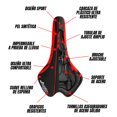 thumbnail image 3 of Asiento Bicicleta Mtb Sport Ultra Confortable PIAGO 10774 Negro con Rojo, 3 of 8