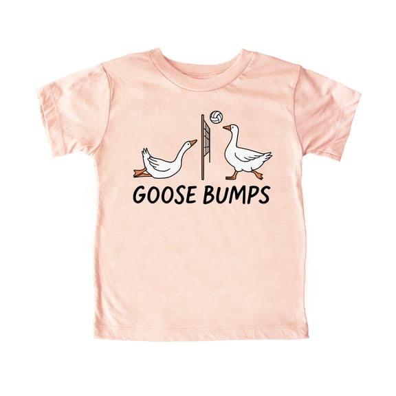 Goose Bumps Volleyball Unisex Shirt Funny Sports T-Shirt for Adults, Teens & Kids Peach Shirt Youth Medium