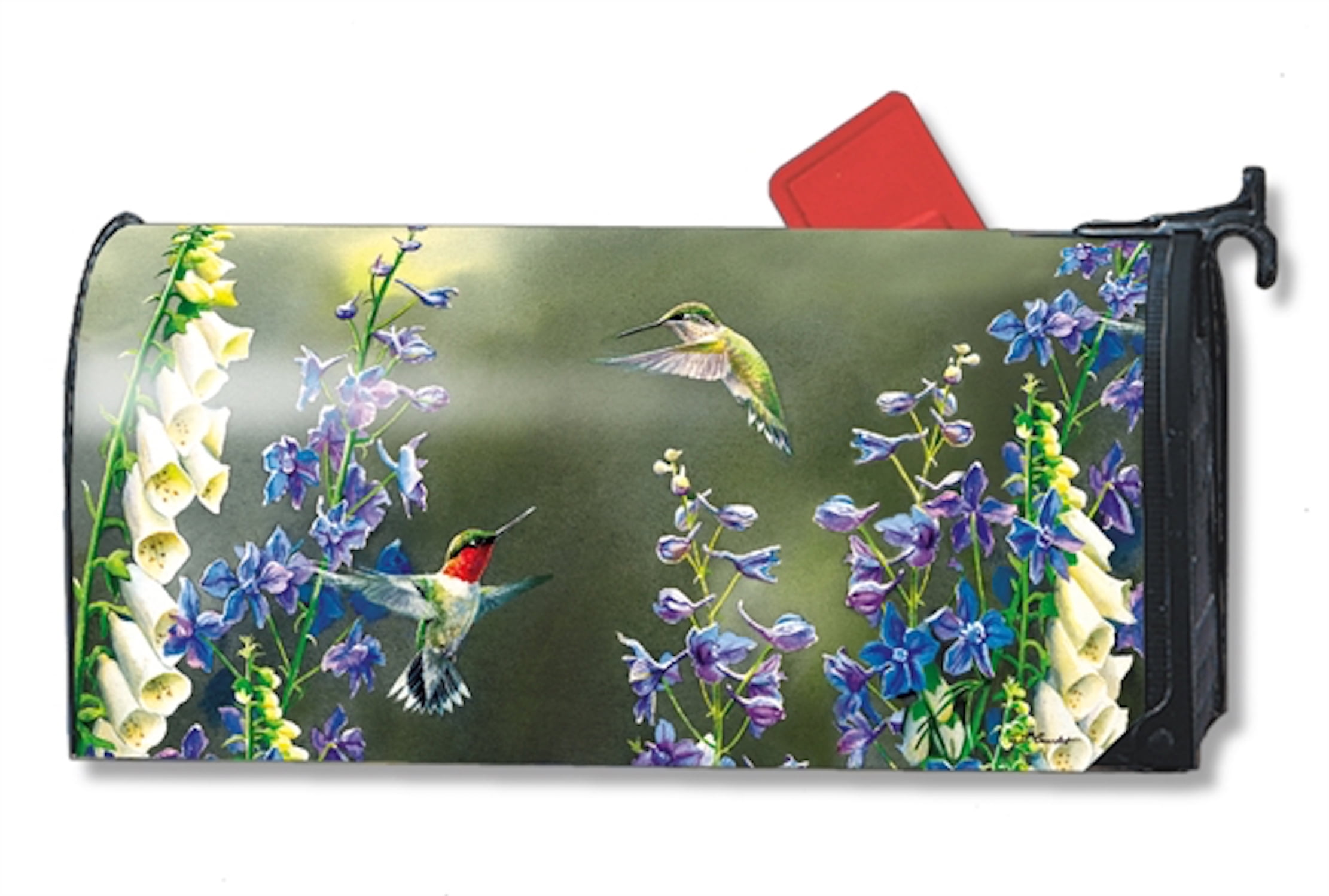 Hummingbird Garden Large Spring Mailbox Cover Floral Birds